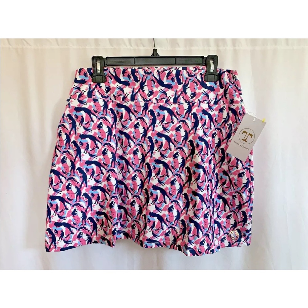 Tina + Jenna Golf Print Performance Knit Skort - size Extra Large NWT
